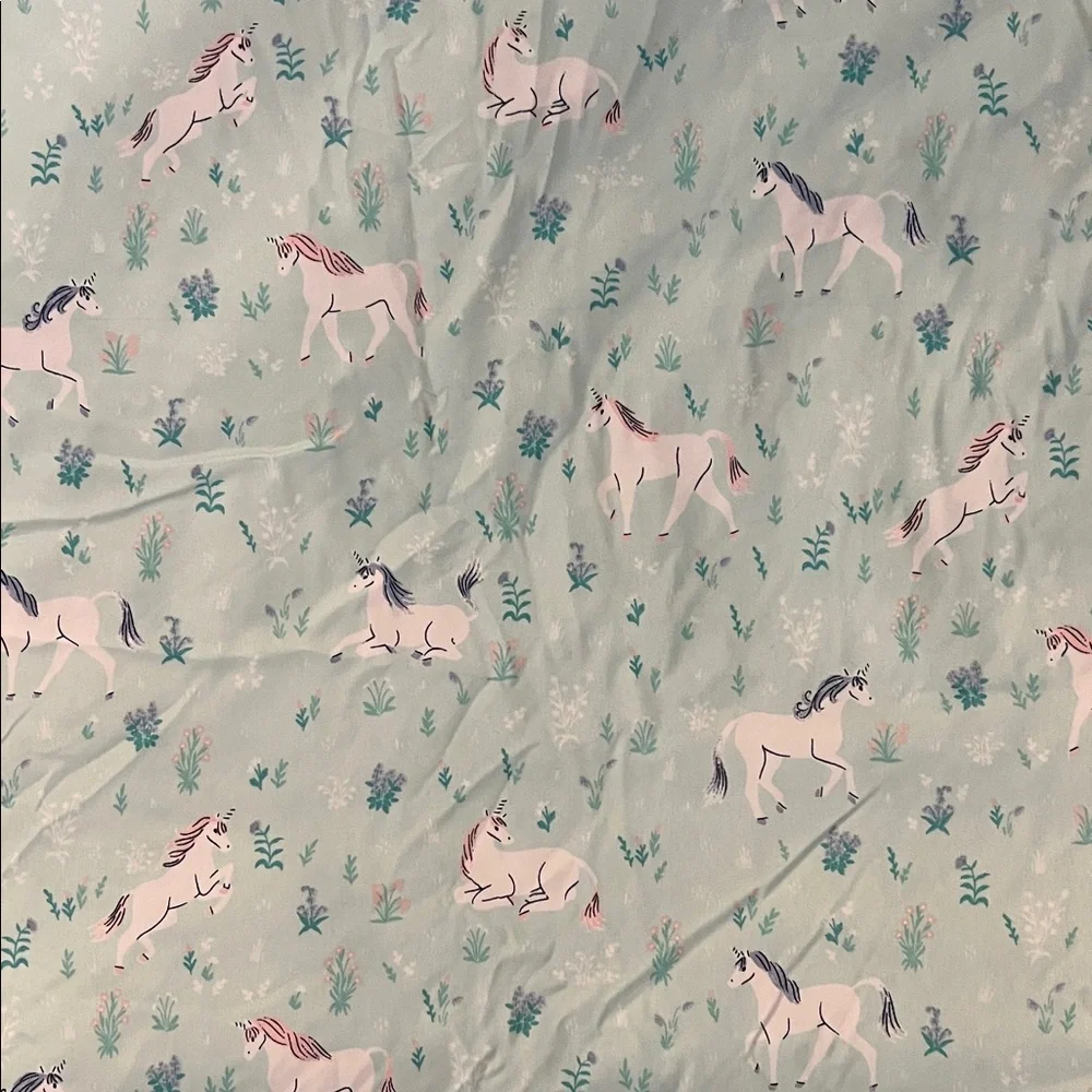 Cuddl Duds Mint Green Unicorn Print Sheets